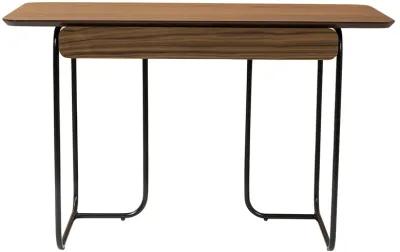 Halle Desk in American Walnut and Black Steel Legs