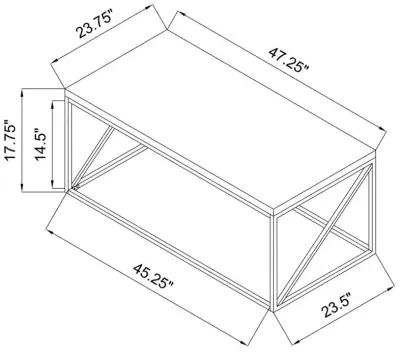 Birdie Rectangular Coffee Table Sonoma Grey