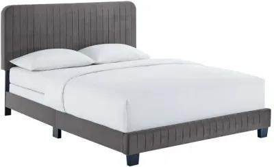 Celine Channel Tufted Performance Velvet Twin Bed