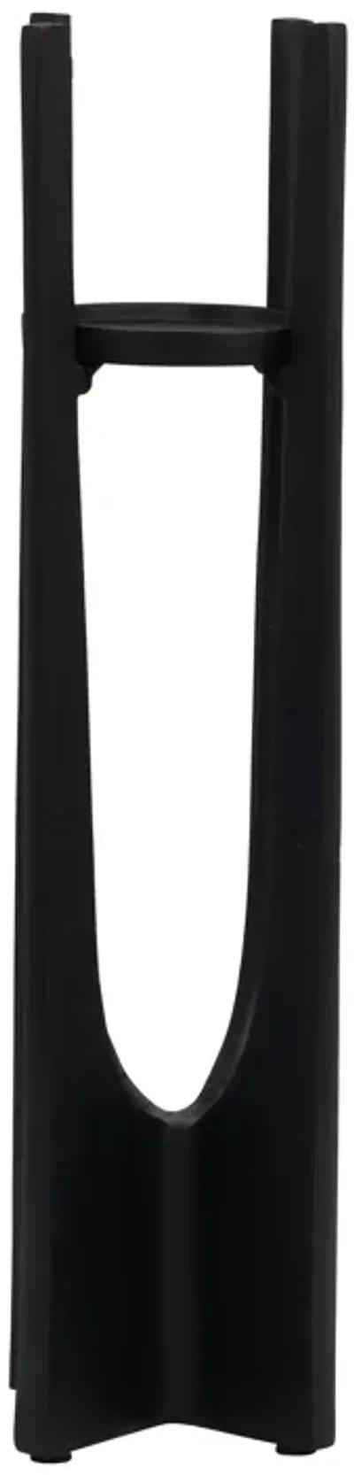 Metal, 16" Pillar Candle Holder, Black