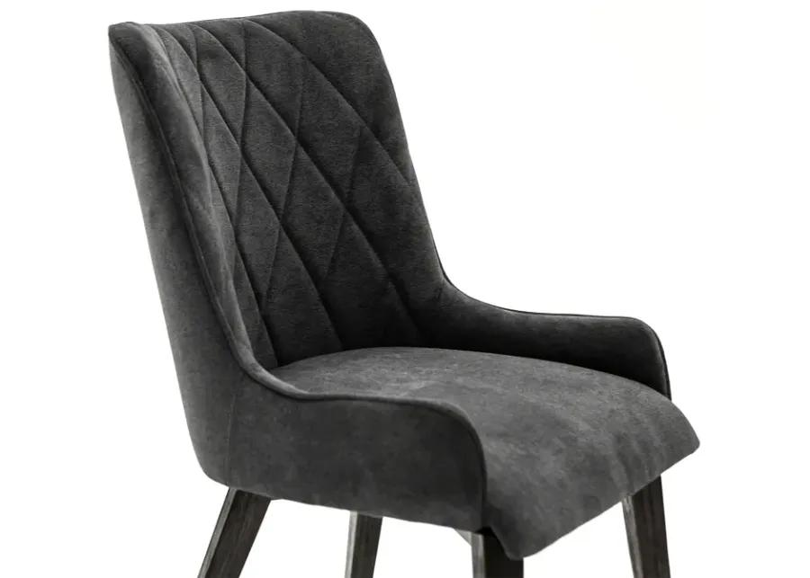 Alana Charcoal Upholstered Dining Chair - Set of 2