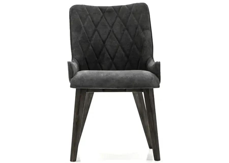 Alana Charcoal Upholstered Dining Chair - Set of 2