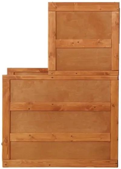 Wrangle Hill 4-drawer Stairway Chest Amber Wash