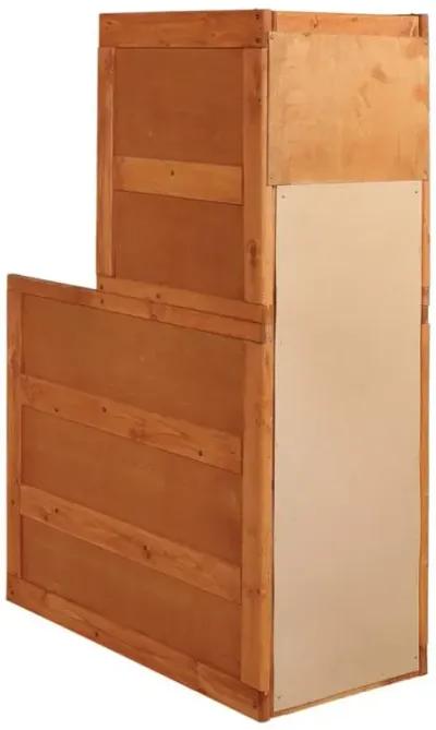 Wrangle Hill 4-drawer Stairway Chest Amber Wash