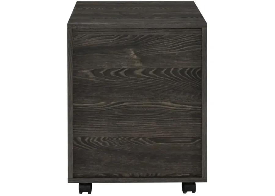 Noorvik 2-drawer Mobile File Cabinet Dark Oak