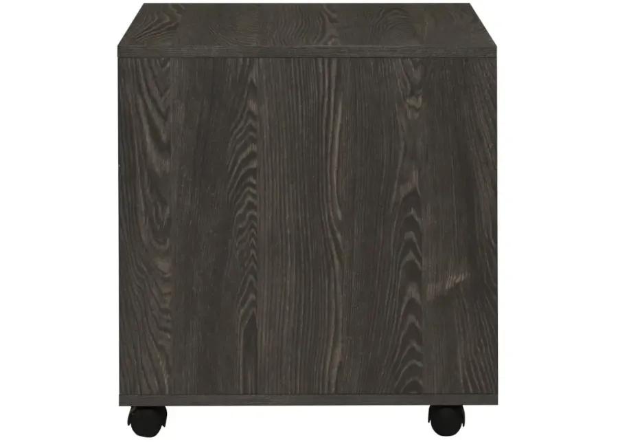 Noorvik 2-drawer Mobile File Cabinet Dark Oak