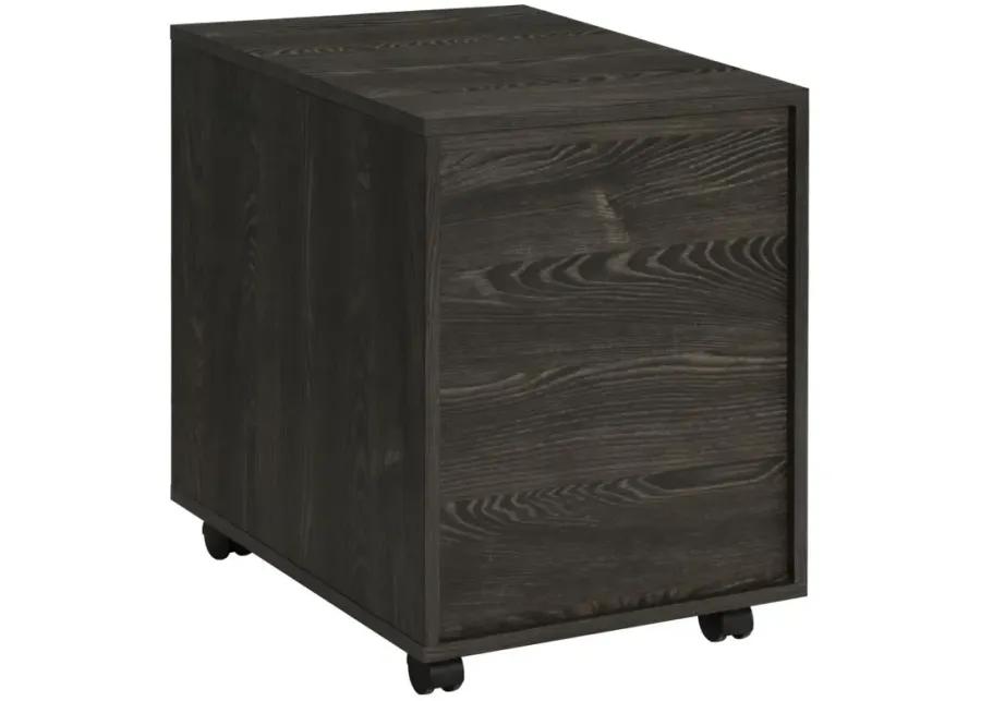 Noorvik 2-drawer Mobile File Cabinet Dark Oak