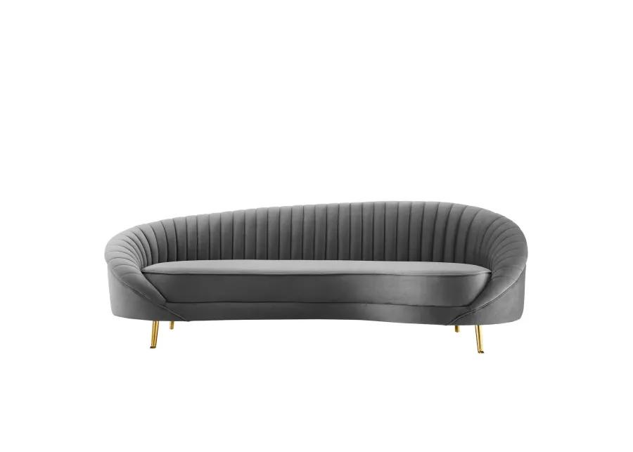 Camber Channel Tufted Performance Velvet Sofa