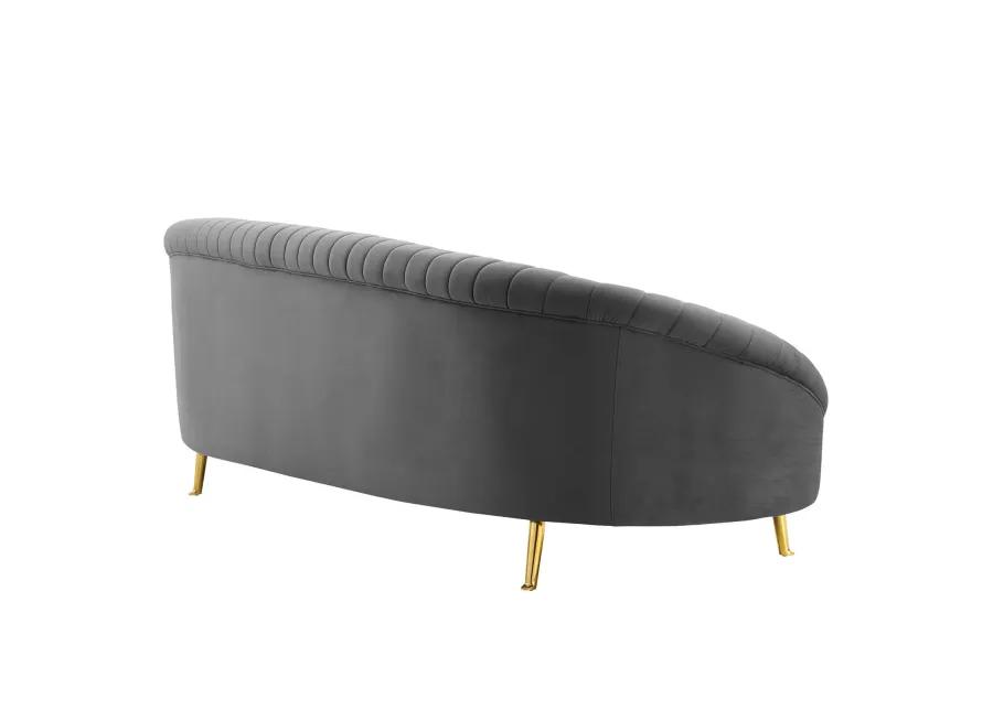 Camber Channel Tufted Performance Velvet Sofa