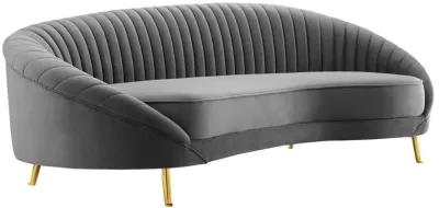 Camber Channel Tufted Performance Velvet Sofa