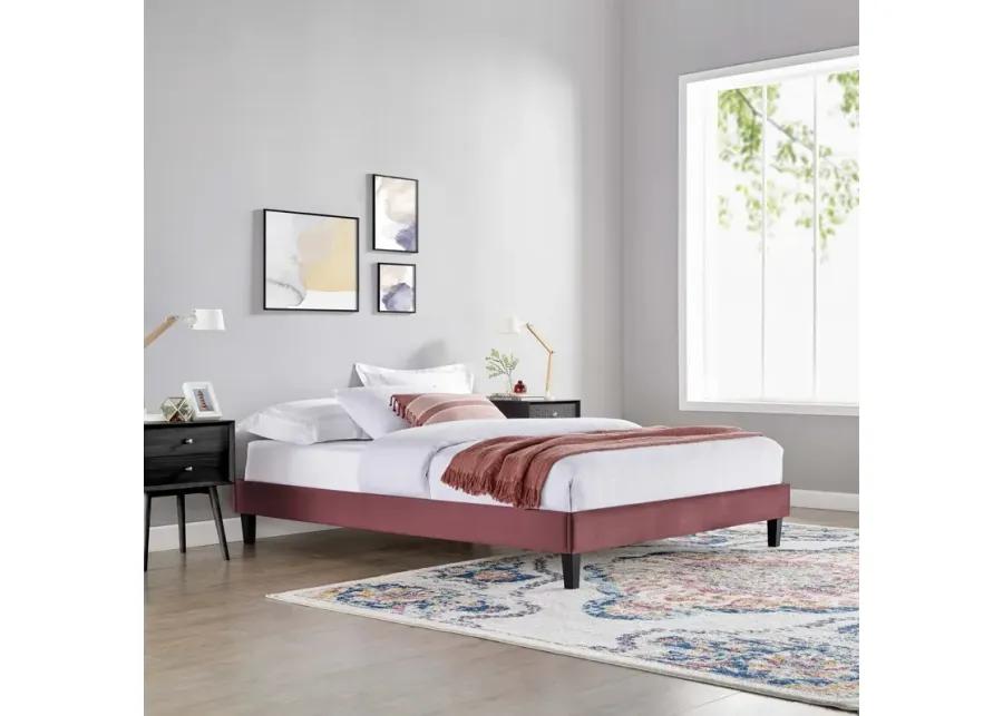 Reign Twin Performance Velvet Platform Bed Frame