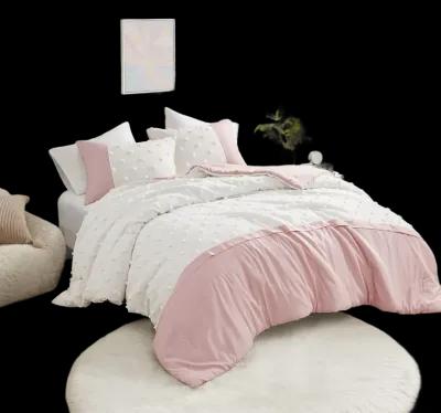 Colorblock Clip Jacquard Comforter Set