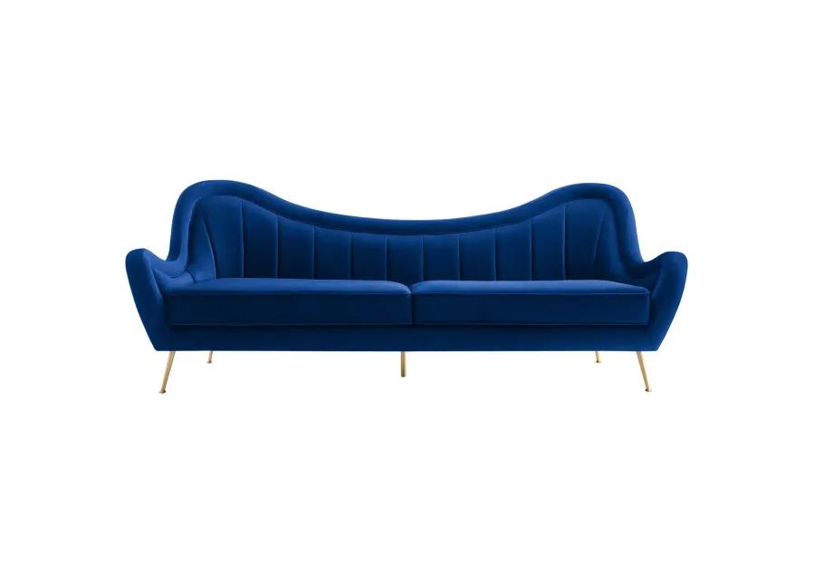 Cheshire Channel Tufted Performance Velvet Sofa