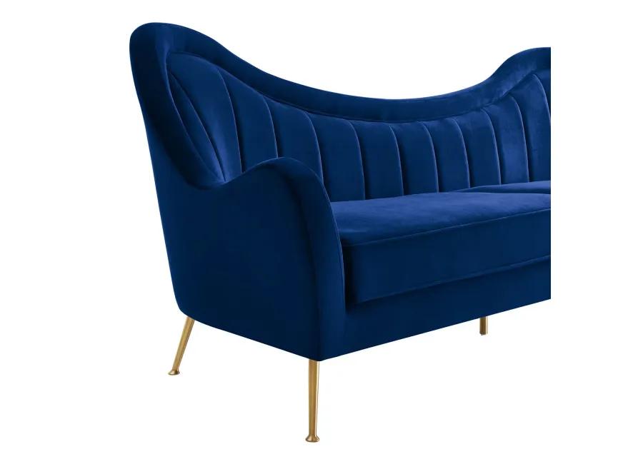 Cheshire Channel Tufted Performance Velvet Sofa