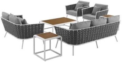 Stance 7 Piece Outdoor Patio Aluminum Sectional Sofa Set