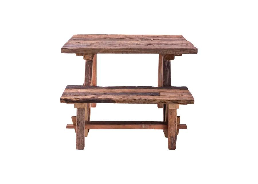 Rustic Table with Bench