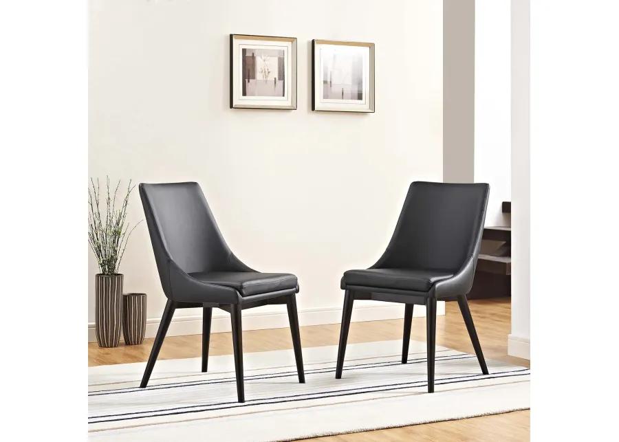 Viscount Dining Side Chair Vinyl Set of 2