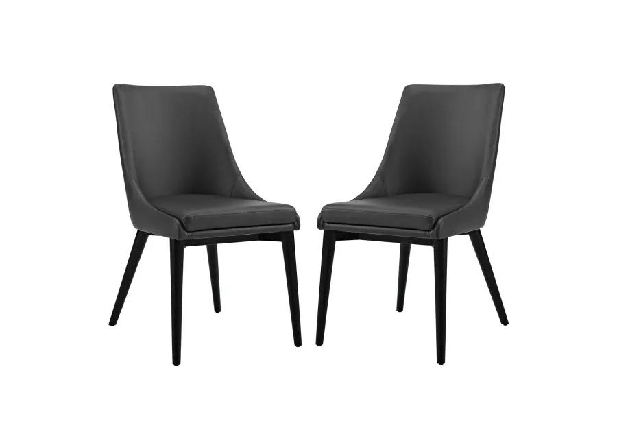 Viscount Dining Side Chair Vinyl Set of 2