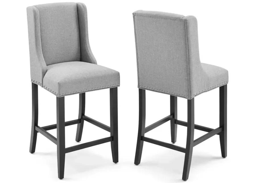 Baron Counter Stool Upholstered Fabric Set of 2