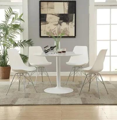 Holland round Dining Table White