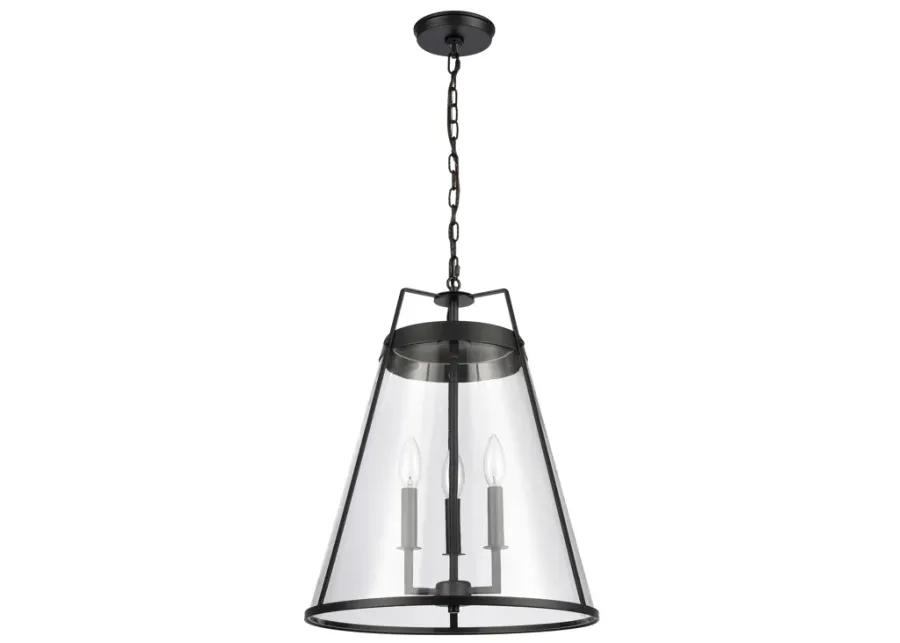 Judy 16" Wide 3-Light Pendant - Matte Black