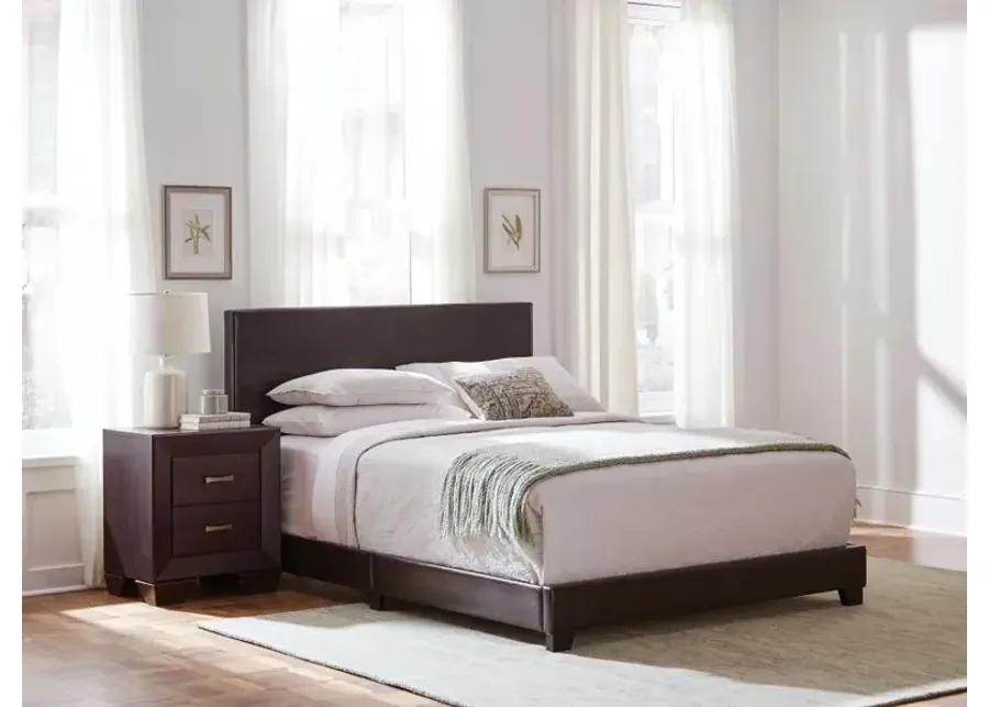 Dorian Upholstered Twin Bed Brown