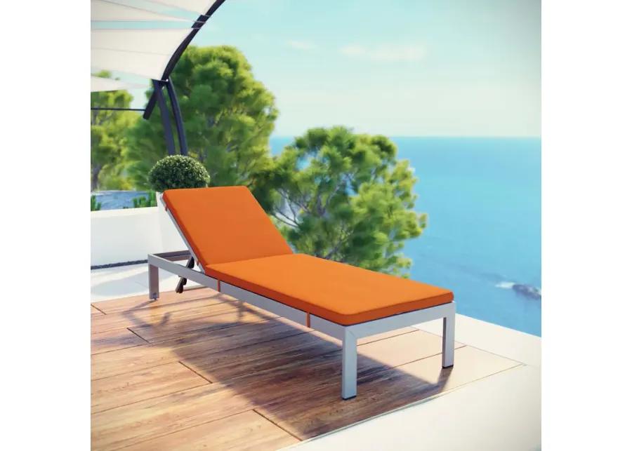 Shore Outdoor Patio Aluminum Chaise with Cushions