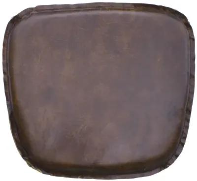 Metal Crossback Leather Cushion Seat - Vintage Brown