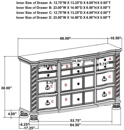 Emmett 9-drawer Dresser Walnut