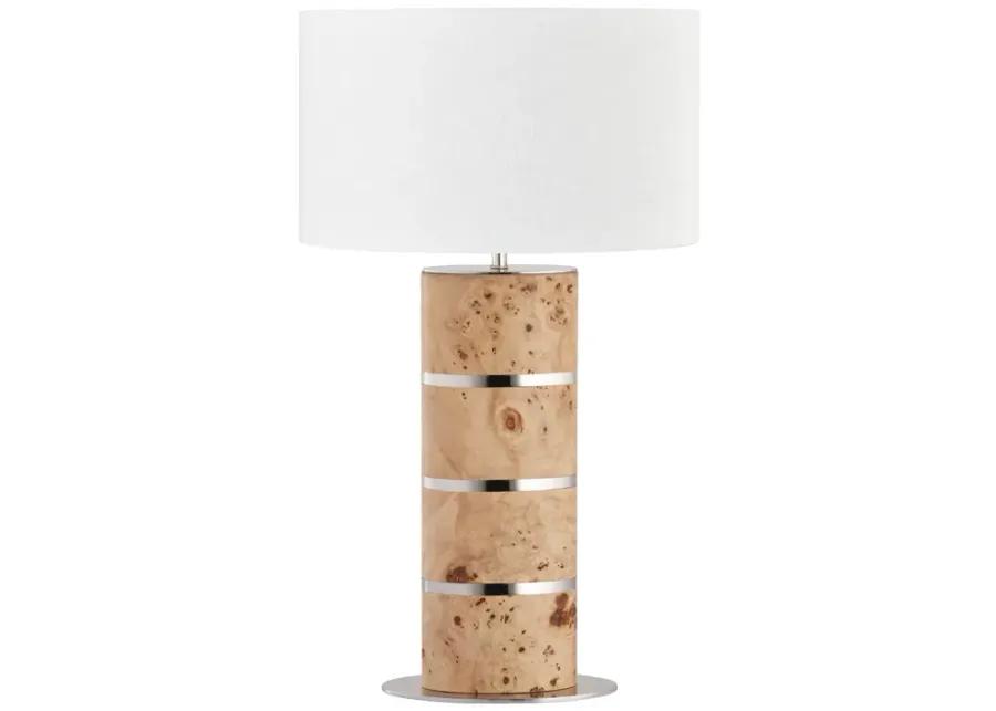 Cahill 28'' High 1-Light Table Lamp - Natural Burl - Includes LED Bulb