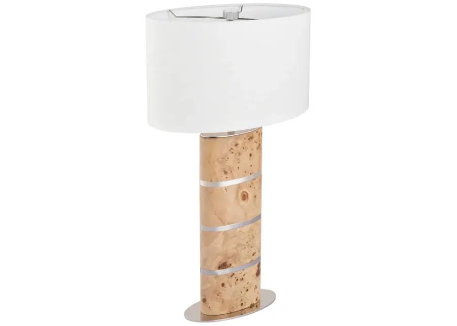 Cahill 28'' High 1-Light Table Lamp - Natural Burl - Includes LED Bulb