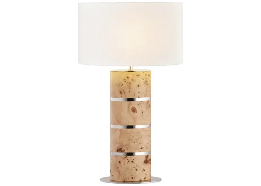 Cahill 28'' High 1-Light Table Lamp - Natural Burl - Includes LED Bulb