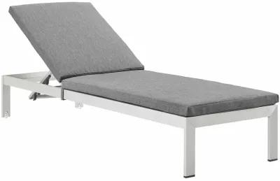 Shore 3 Piece Outdoor Patio Aluminum Chaise with Cushions