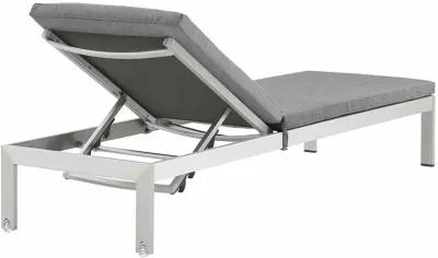 Shore 3 Piece Outdoor Patio Aluminum Chaise with Cushions