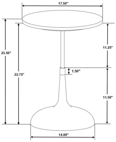 Alicia Round Marble Top Side Table Antique White