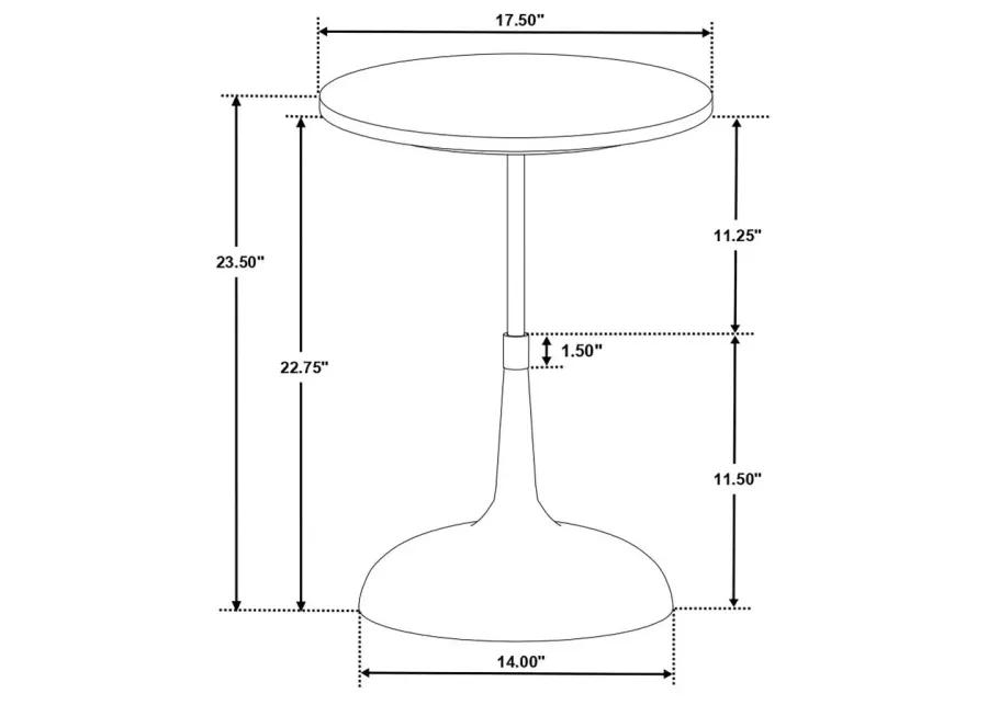 Alicia Round Marble Top Side Table Antique White