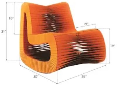 seat belt rocking chair, orange