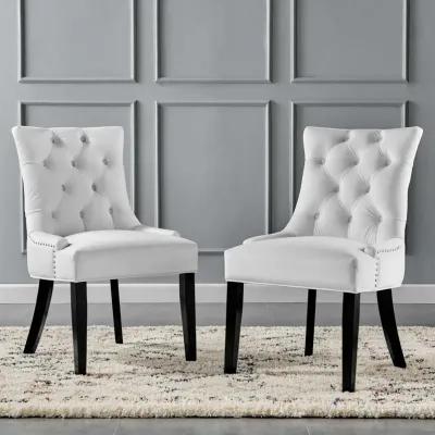 Regent Tufted Performance Velvet Dining Side Chairs - Set of 2