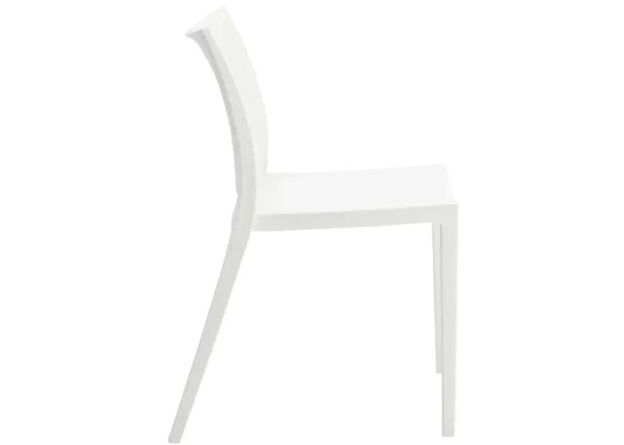 Leslie Stacking Side Chair in White - Set of 2