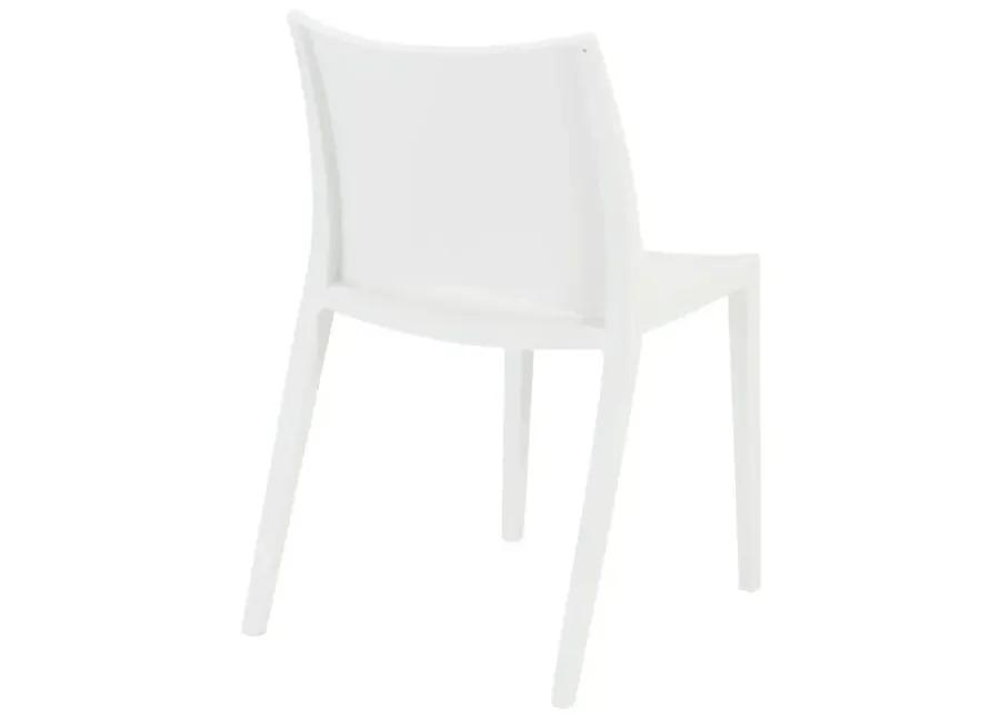 Leslie Stacking Side Chair in White - Set of 2