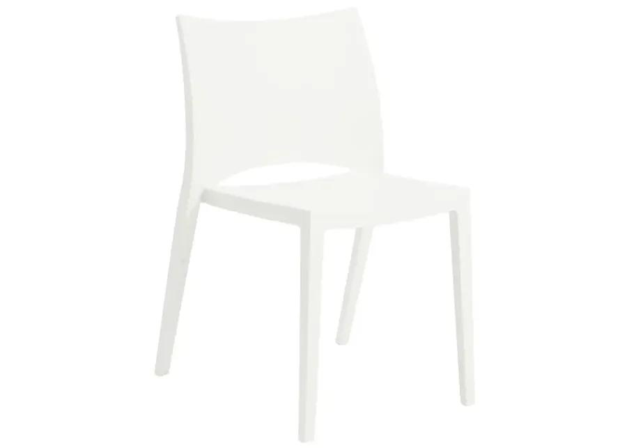 Leslie Stacking Side Chair in White - Set of 2