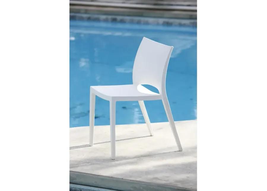 Leslie Stacking Side Chair in White - Set of 2