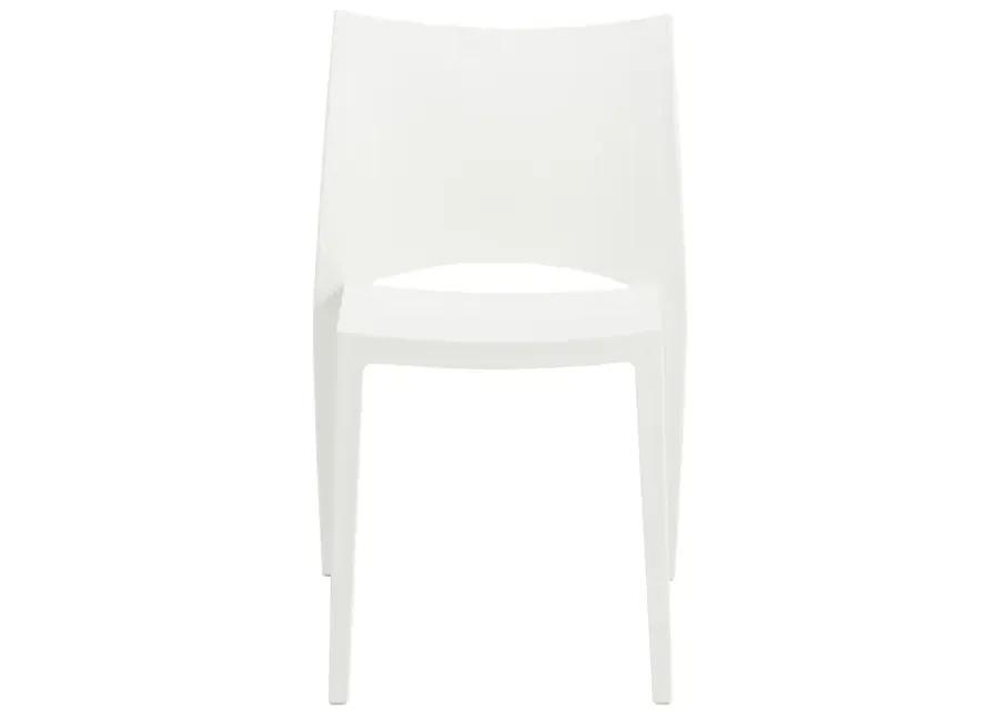 Leslie Stacking Side Chair in White - Set of 2