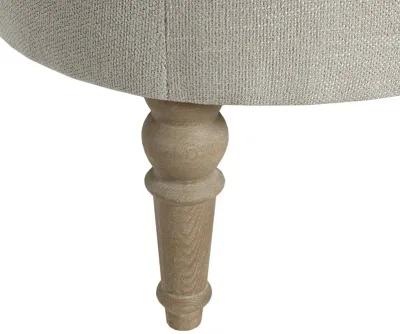 Martha Stewart Clara Linen Accent Ottoman