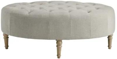 Martha Stewart Clara Linen Accent Ottoman