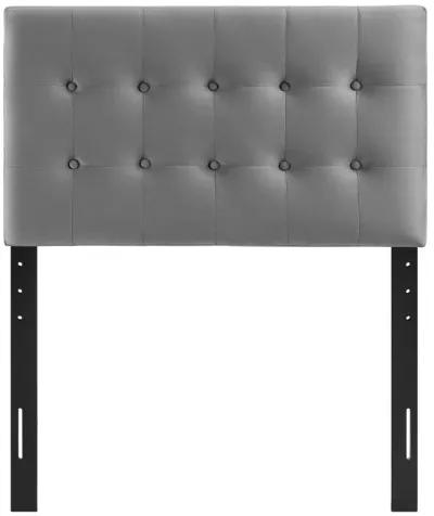 Emily Twin Biscuit Tufted Performance Velvet Headboard