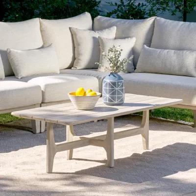 Dawn 55" Outdoor Coffee Table Gray 