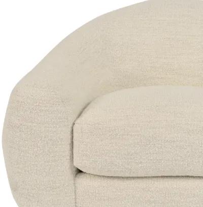 Molly Upholstered Swivel Accent Chair in Pearl