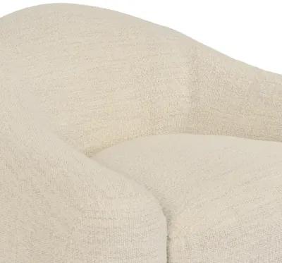 Molly Upholstered Swivel Accent Chair in Pearl