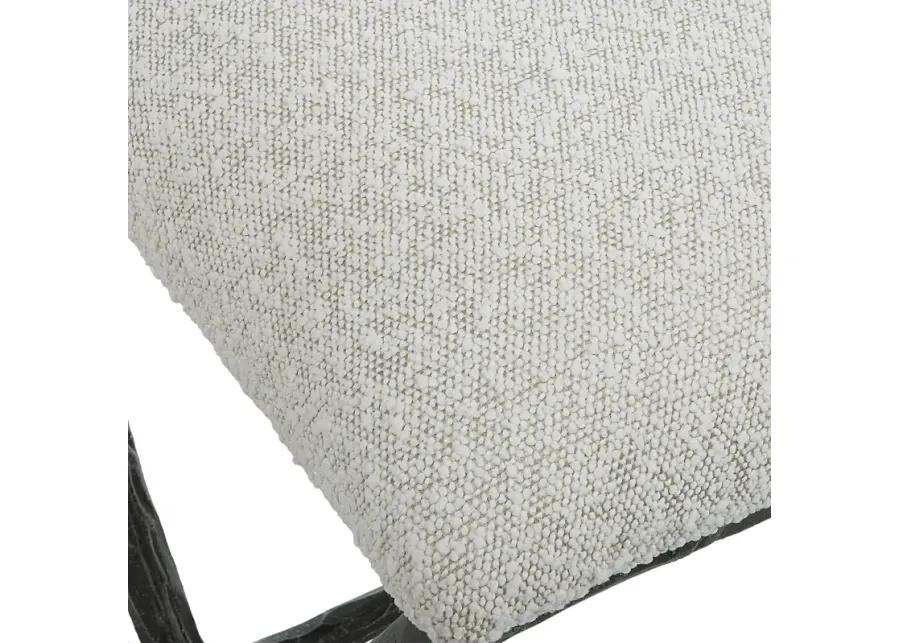 Brisby Gray Fabric Small Bench